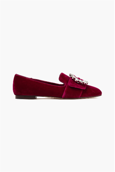 Dolce & Gabbana Jackie Crystal-Embellished Velvet Loafers