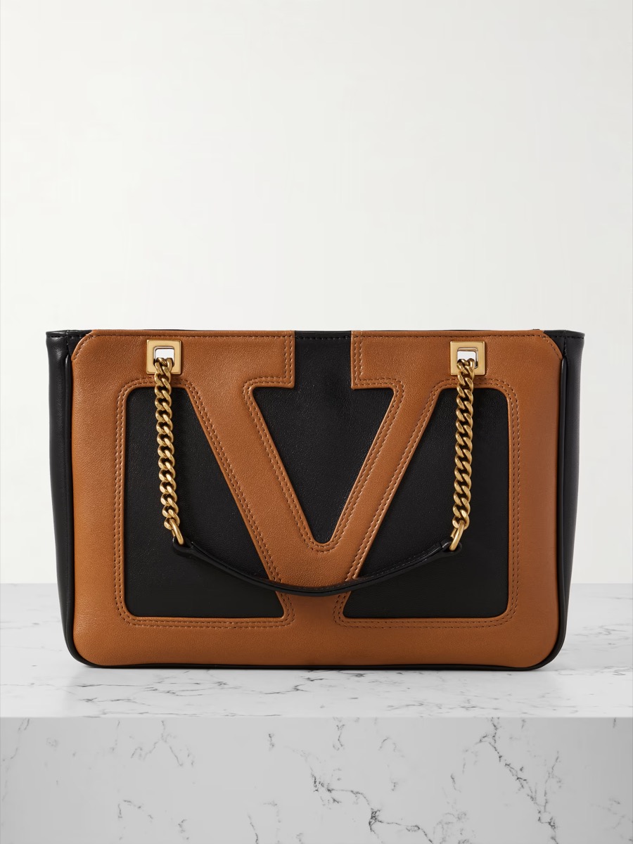 Valentino Viva Superstar Two-Tone Leather Shoulder Bag